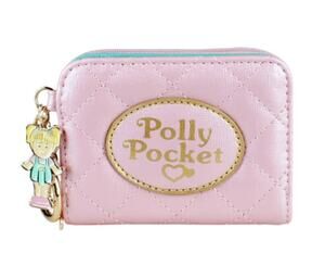 Polly Pocket, Zip-Closure, Bifold Wallet, Pink/Blue Vegan Leather - New